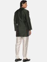 Thumbnail for Sethukrishna Mens Green Kurta with Pyjamas - Distacart