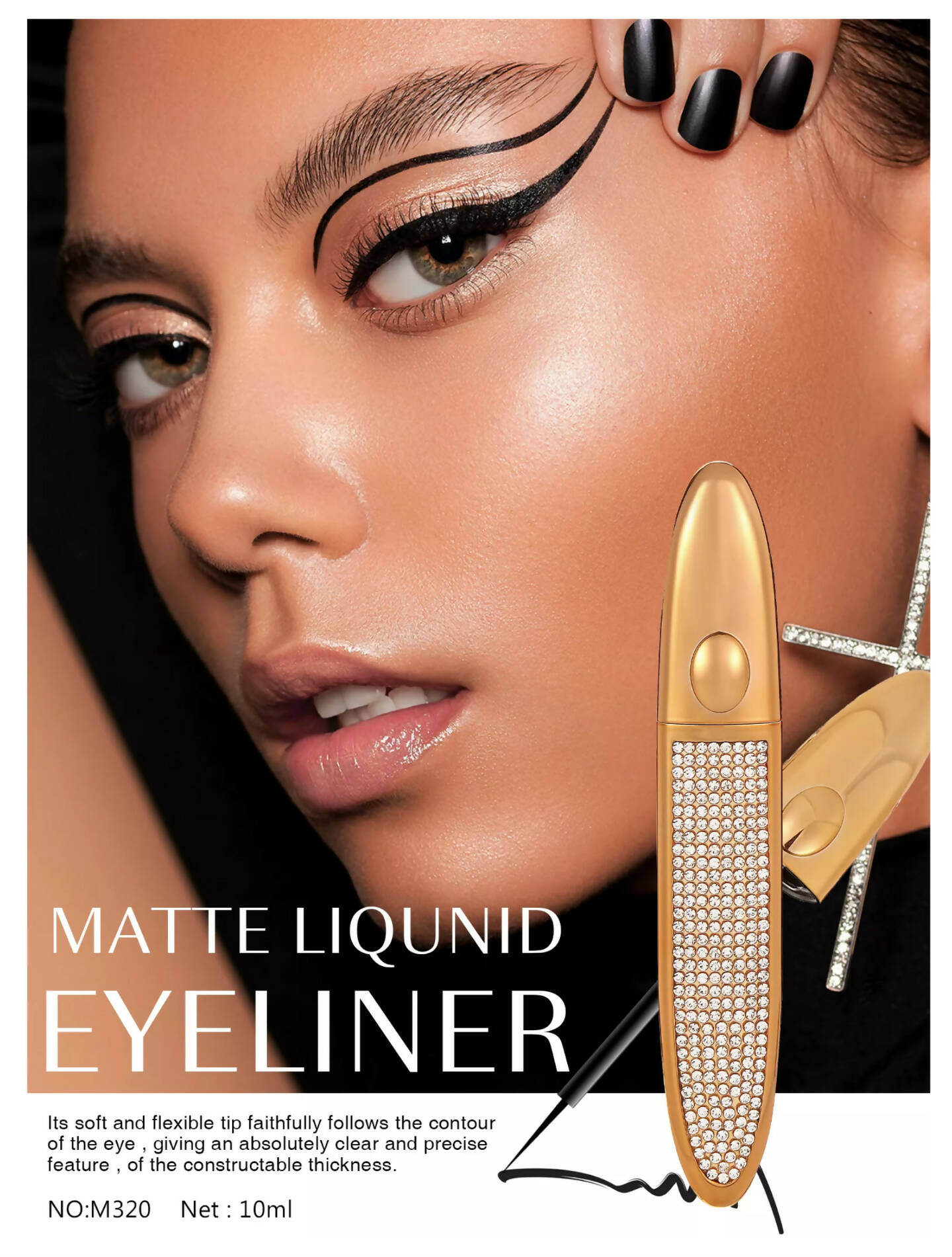 Maliao 24H Stay Waterproof Ultimate Black Liquid Eyeliner - Distacart