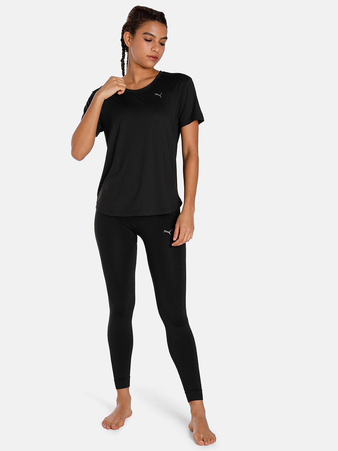 Puma Women STUDIO YOGINI LITE Sports Sustainable T-shirt - Distacart