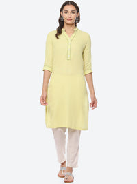 Thumbnail for Biba Women Plus Size Mandarin Collar Kurta - Distacart