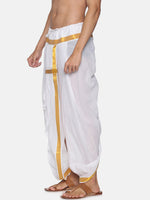 Thumbnail for Sethukrishna Men White Readymade Cotton Dhoti - Distacart