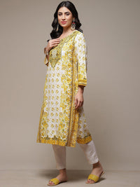 Thumbnail for Biba Floral Printed Sequined A-Line Kurta - Distacart