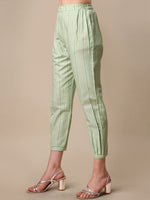 Thumbnail for Kalini Striped Puff Sleeves Kurta with Trousers - Distacart