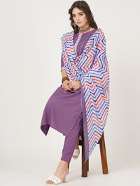 Thumbnail for HERE&NOW Straight Kurta with Trousers & Dupatta - Distacart