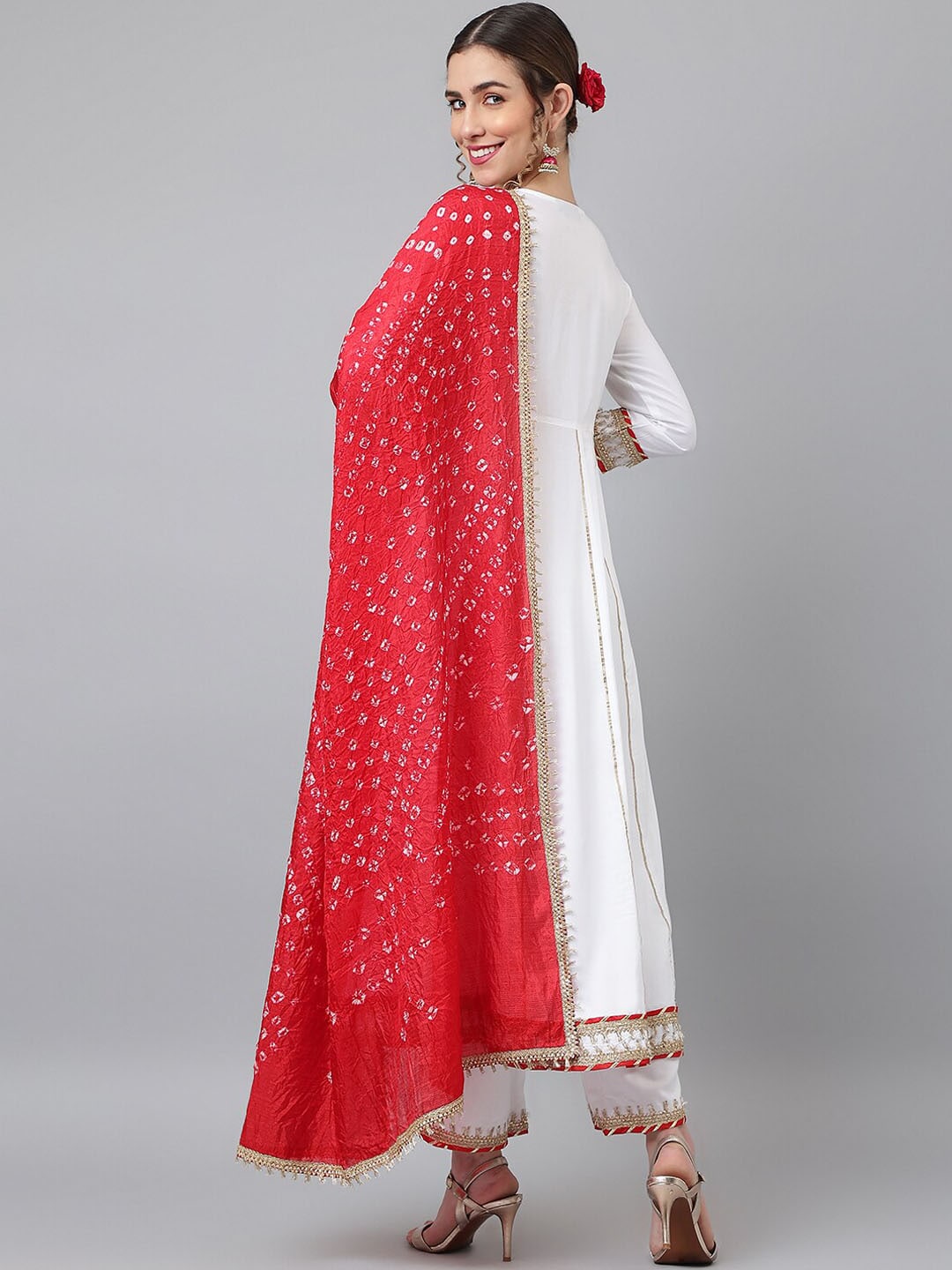 Khushal K Women Angrakha Kurta with Trousers & Dupatta - Distacart