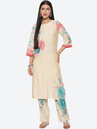Thumbnail for Biba Floral Printed Kurta with Trousers - Distacart