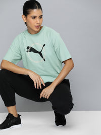 Thumbnail for Puma Pure Cotton Relaxed Fit Brand Logo Printed Raglan Sleeves Outdoor T-shirt - Distacart