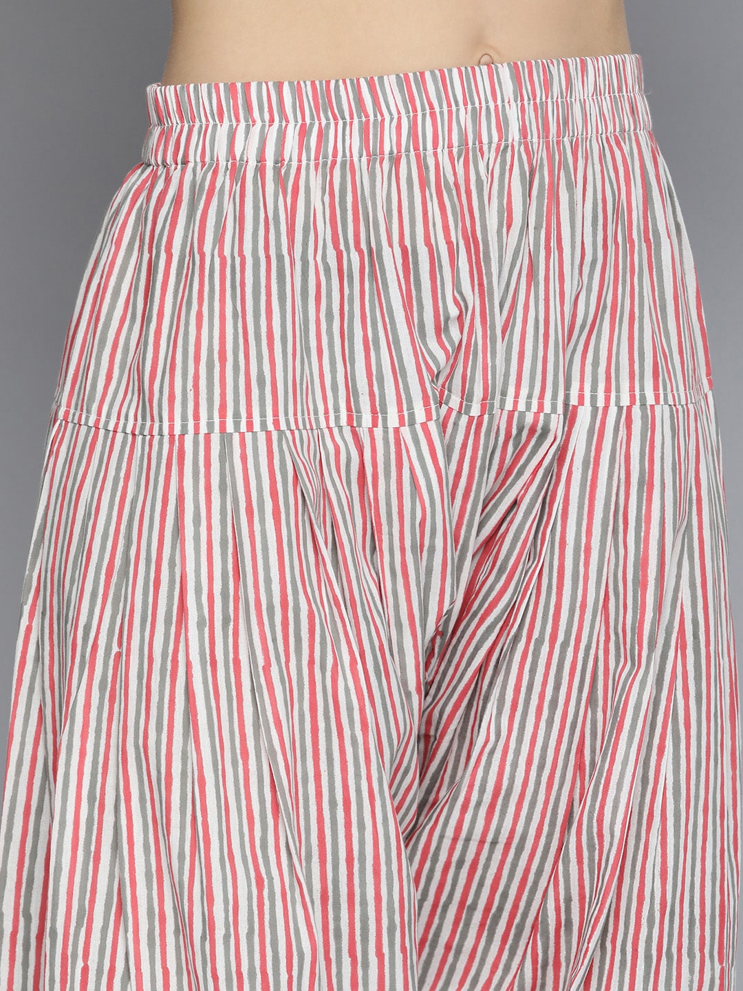 HERE&NOW Floral Printed Regular Pure Cotton Kurta with Salwar & With Dupatta - Distacart