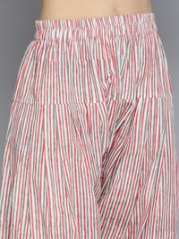 Thumbnail for HERE&NOW Floral Printed Regular Pure Cotton Kurta with Salwar & With Dupatta - Distacart