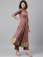 Thumbnail for Khushal K Ethnic Motifs Kurta with Trousers & With Dupatta - Distacart