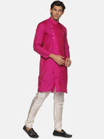 Thumbnail for Sethukrishna Men Rose Kurta with Pyjamas - Distacart
