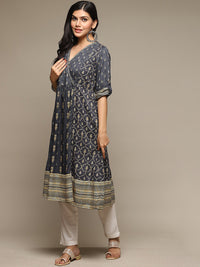 Thumbnail for Biba Ethnic Motifs Printed Anarkali Kurta - Distacart