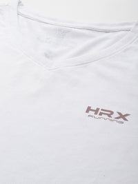 Thumbnail for HRX by Hrithik Roshan Men Brand Logo Printed V-Neck Rapid-Dry Sports T-shirt - Distacart