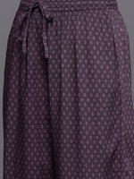 Thumbnail for Biba Ethnic Motifs Printed High-Low Hem Kurta with Palazzos - Distacart