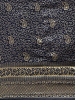 Thumbnail for Saree Mall Navy Blue & Gold-Toned Ethnic Motifs Zari Silk Blend Banarasi Sarees - Distacart