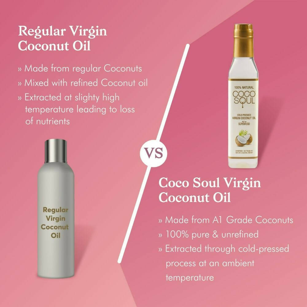 Coco Soul Cold Pressed Natural Virgin Coconut Oil - Distacart