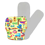 Thumbnail for Kindermum Nano Aio Cloth Diaper With 2 Organic Cotton Inserts- Vacation For Kids - Distacart