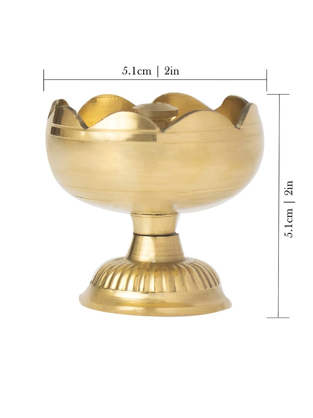 Spillbox Gold-Toned Brass Diya Pooja Essential - Distacart