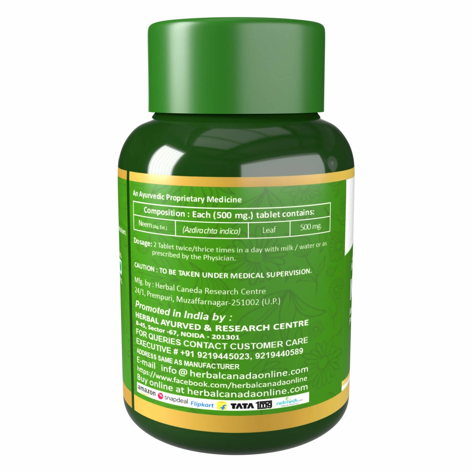 Herbal Canada Neem Extract Tablets - Distacart