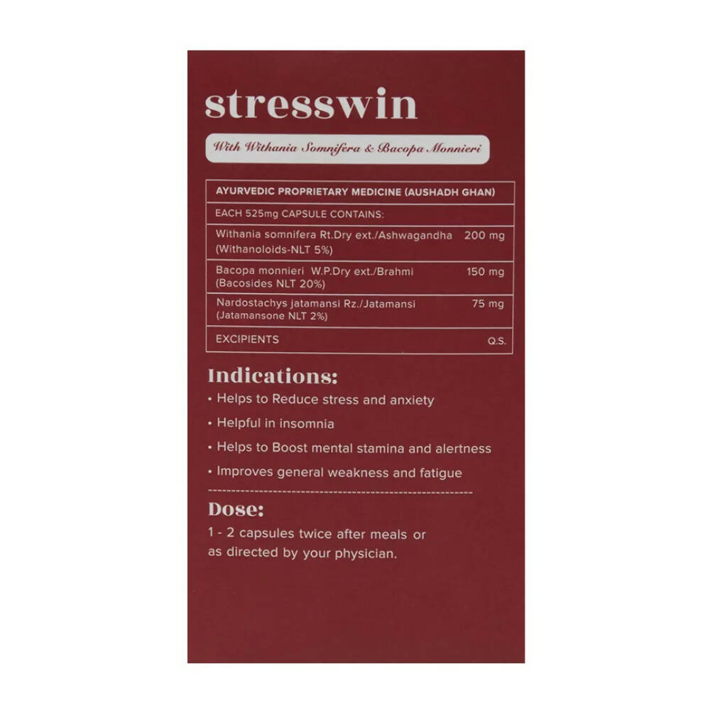 Baidyanath Jhansi Ayurvedant Stresswin Capsules - Distacart
