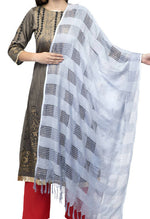Thumbnail for Mominos Fashion Moeza Silver Grey Window Cotton Dupatta - Distacart