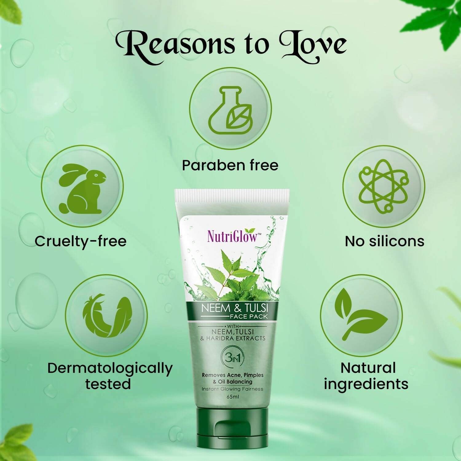 NutriGlow Neem & Tulsi Face Pack - Distacart