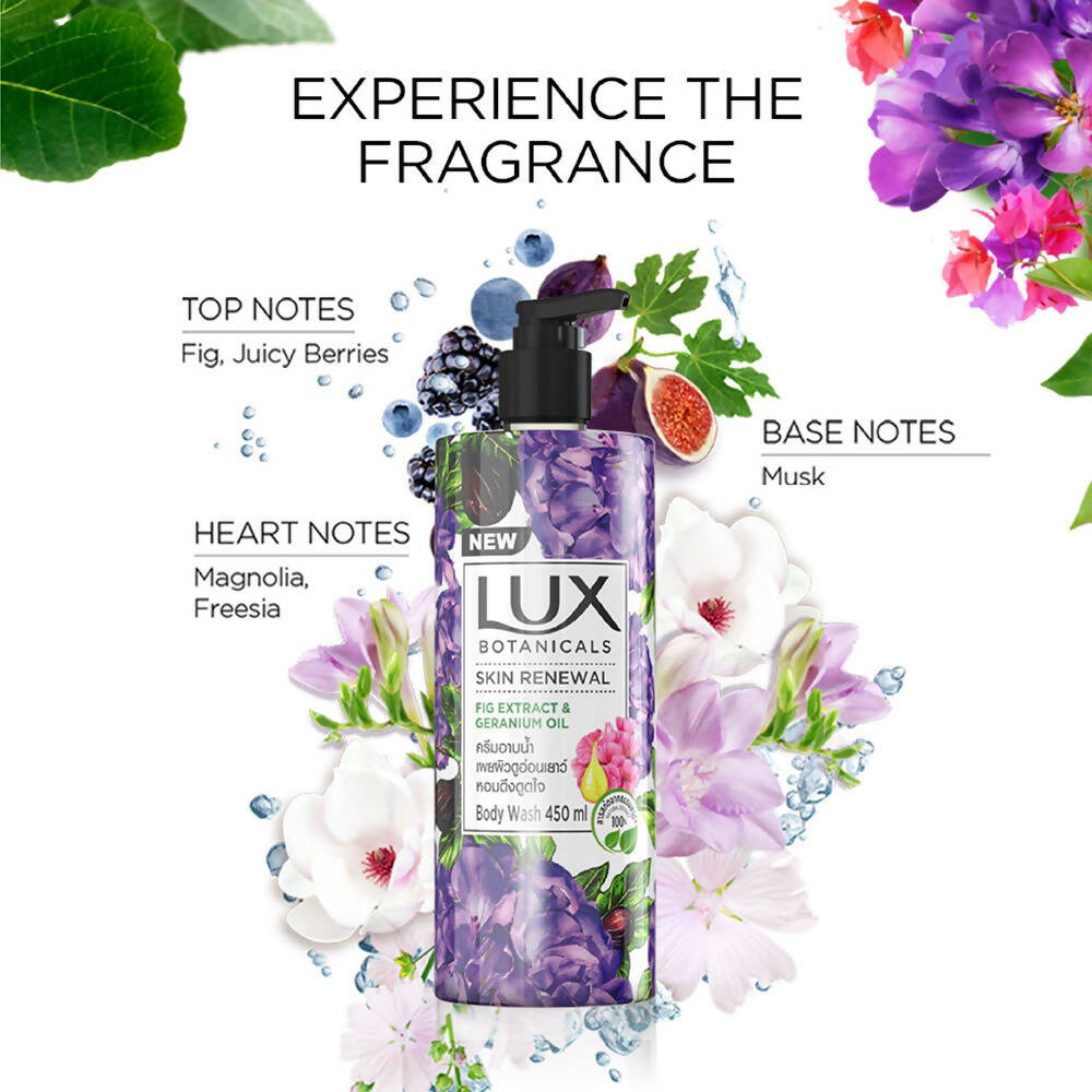 Lux Botanicals Skin Renewal Body Wash with Fig Extract & Geranium Oil - Distacart