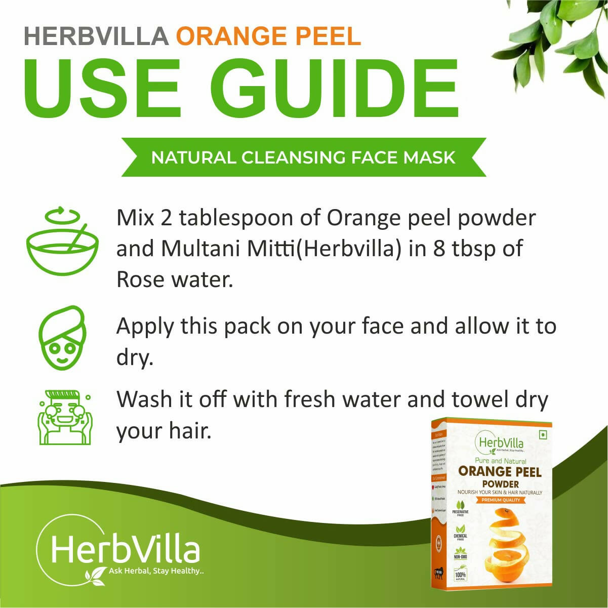 Herbvilla Orange Peel Powder - Distacart