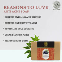 Thumbnail for Buddha Natural Anti Acne Soap - Fights Acne Pimple, Breakouts, Blemish, Blackheads - Distacart