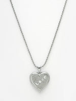 Thumbnail for NVR Men Silver Plated Heart Shaped Pendent With Picture Frame And Chain - Distacart