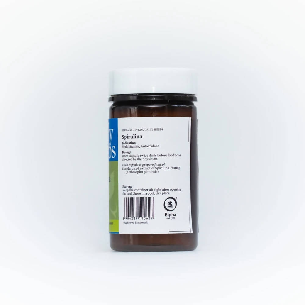 Bipha Ayurveda Daily Herbs Sprirulina Capsules - Distacart