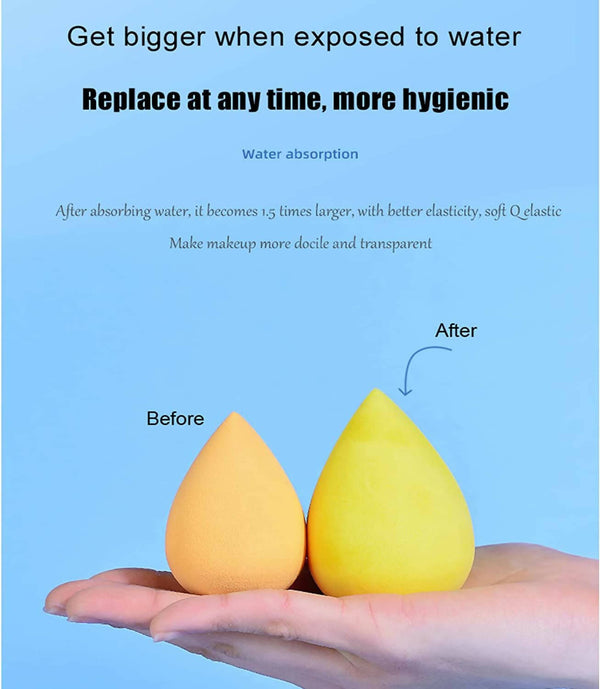 Favon Pack of 5 Mini Beauty Sponge Blender Puffs for Small Applicating Areas - Distacart