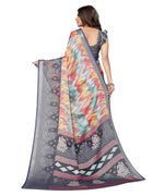 Thumbnail for Vamika Grey Chiffon Brasso Bollywood Style Woven Saree (KARUNA GREY) - Distacart
