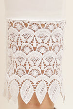 Thumbnail for PAVONINE White Color Leaf Kirosia Lace Hem Cotton Fabric Palazzo For Women - Distacart