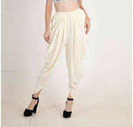 Thumbnail for PAVONINE Off-White Color Solid Beetel Rayon Fabric Patiala For Women & Girls - Distacart