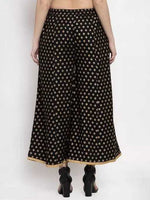 Thumbnail for PAVONINE Black Color Rayon Fabric Sun Print Palazzo For Women - Distacart