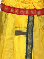 Thumbnail for Sethukrishna Men Yellow Solid Readymade Dhoti Pants - Distacart