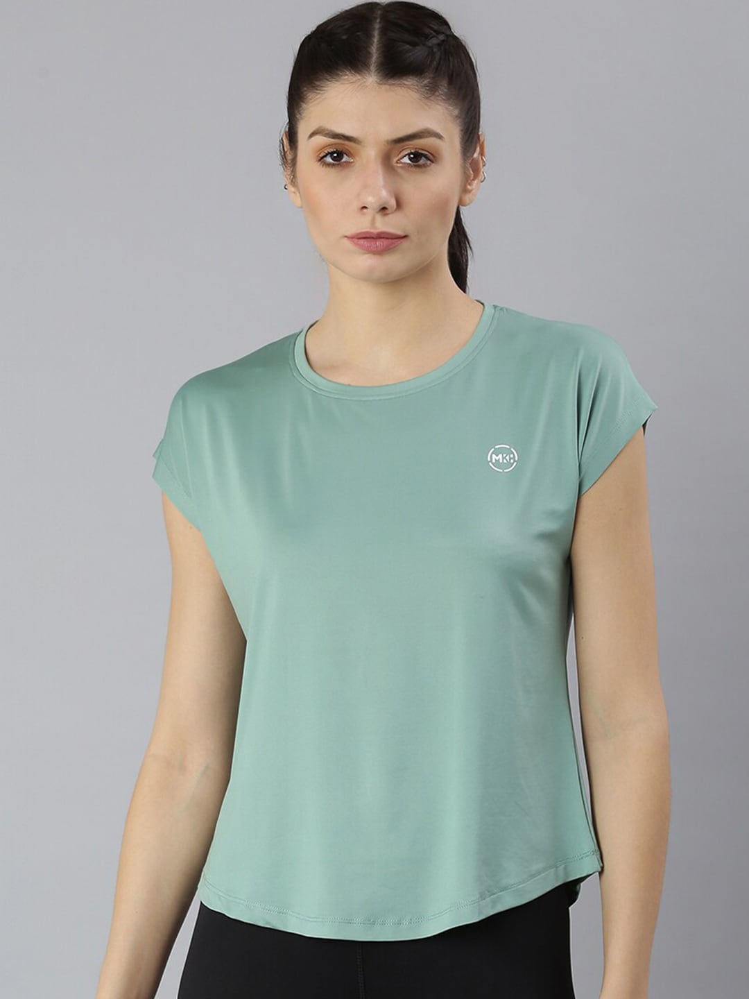 MKH Women Green Extended Sleeves Dri-FIT Sports T-shirt - Distacart