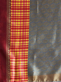Thumbnail for Saree Mall Blue Printed Bhagalpuri Saree - Distacart