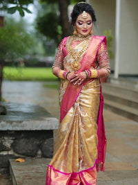 Thumbnail for Kalini Ethnic Motifs Woven Design Zari Banarasi Saree - Distacart