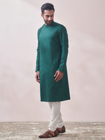 Thumbnail for Manyavar Men Striped Pure Cotton Kurta with Pyjamas - Distacart