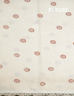 Thumbnail for Cream Colour Peacock Block Print Crocia Mulmul Cotton Saree By Gayathri Reddy Designer Studio - Distacart