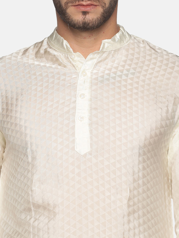 Sethukrishna Men Off-White Kurta with Pyjamas - Distacart
