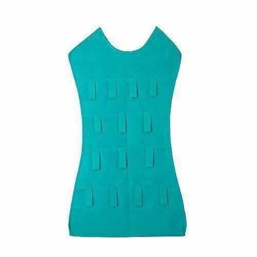 Green Color - Fabric Hanging Dress Double Sided Jewelry Organizer - Distacart