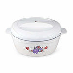 Thumbnail for Roti Plus Plastic Casserole with Lid - White & Grey Color Combination - Distacart