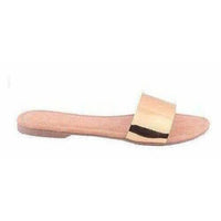 Thumbnail for Golden Strap Flats Ladies Slippers Girls Slippers - Distacart