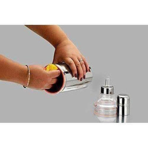 Nirlon Stainless Steel Oil Pot, 1 Litre, Silver - Distacart