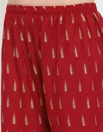 Thumbnail for PAVONINE Maroon Color Rayon Fabric Bhutta Print Palazzo For Women - Distacart