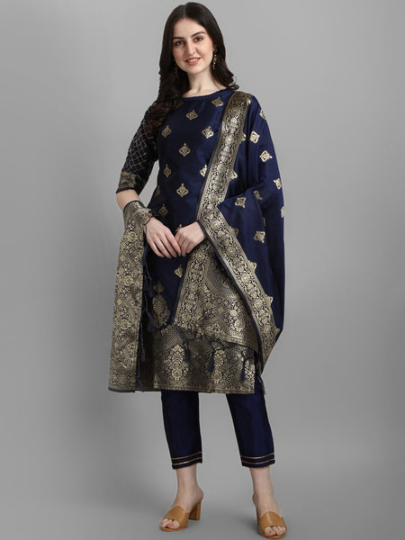 Kalini Woven Design Kurta with Trousers & With Dupatta - Distacart