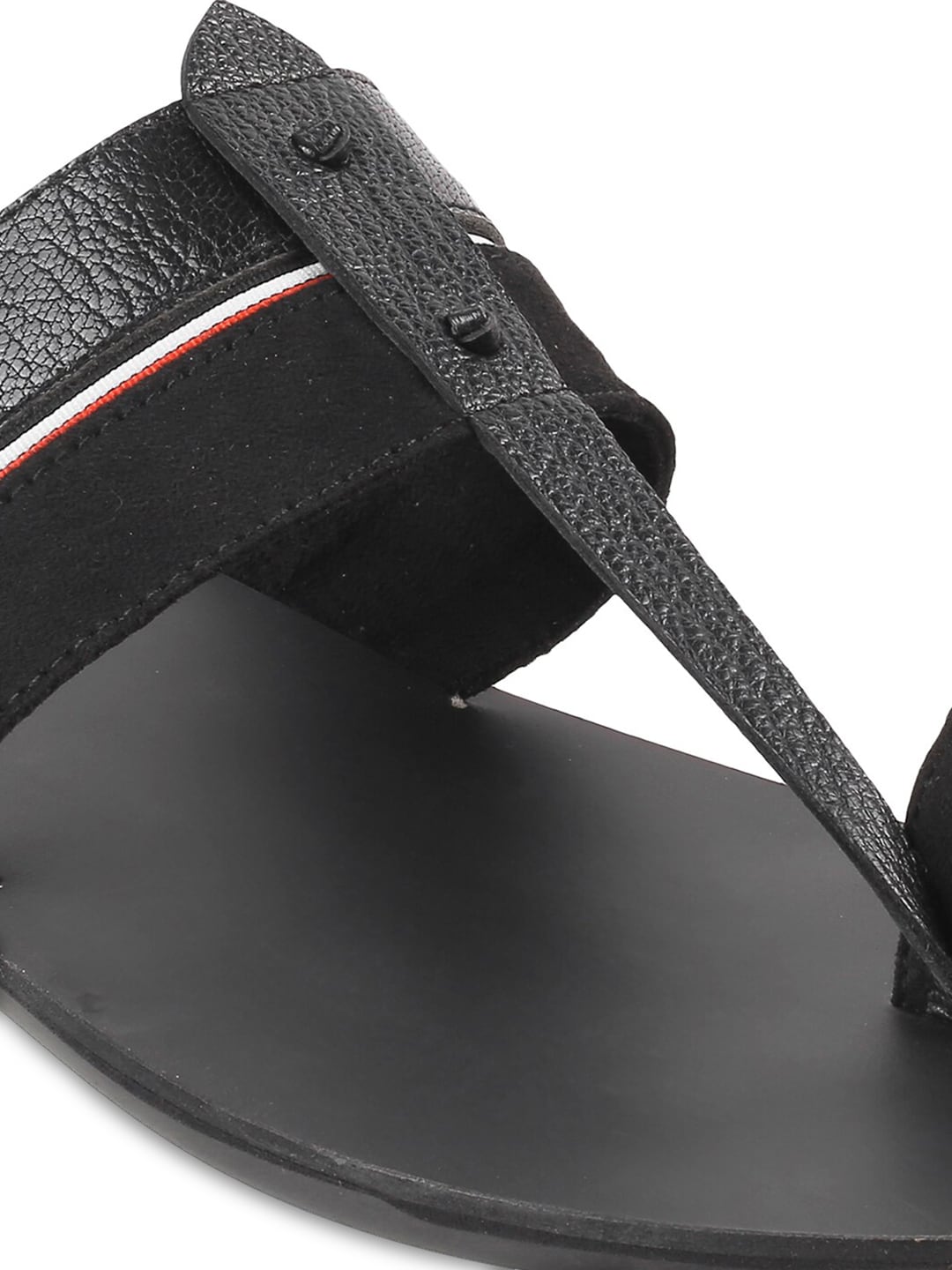 Mochi Black Leather Comfort Sandals - Distacart